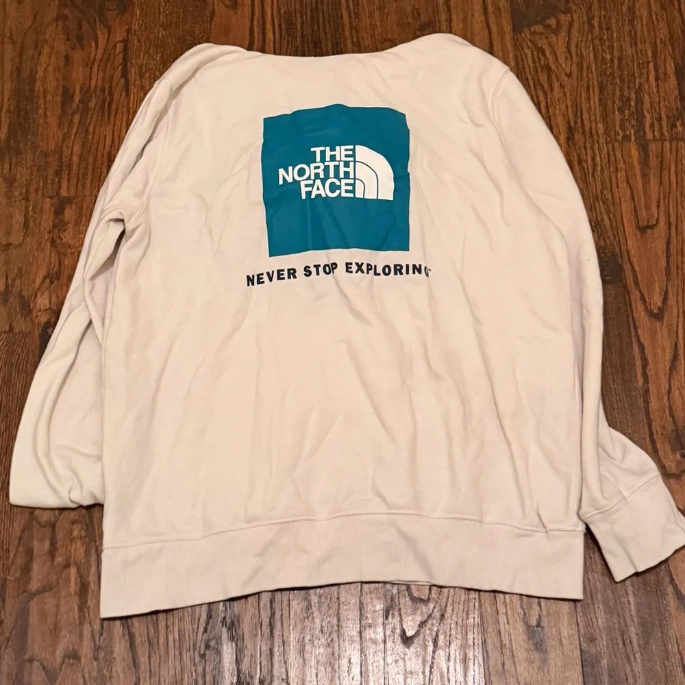 The North Face Men's Cream Hoodie size XL - Picture 4 of 5